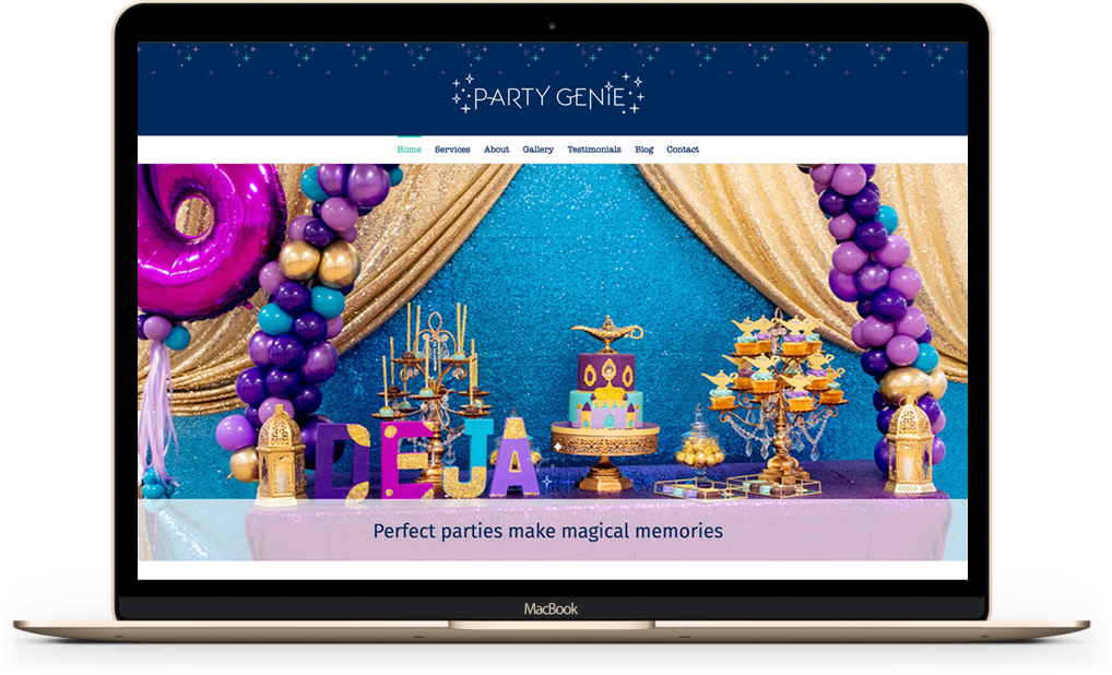 Party Genie website