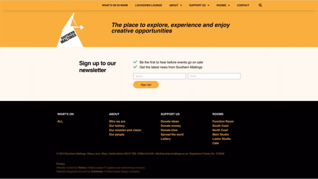 Southern Maltings website footer