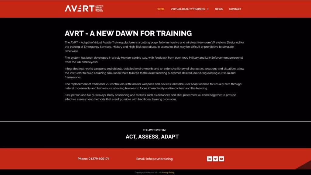 Adaptive Virtual Reality Training - Footer