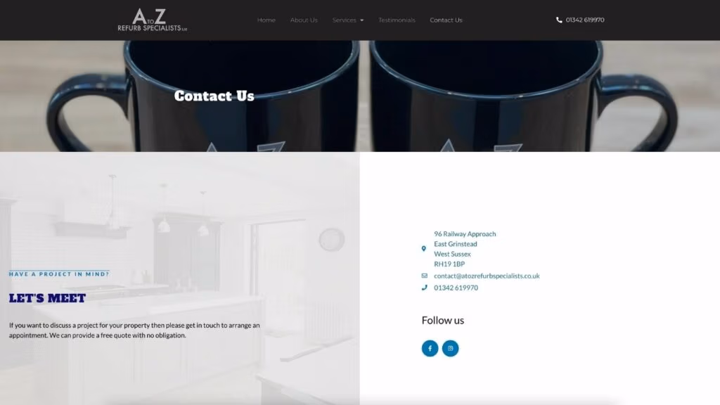 AtoZ Refurb Specialists - Contact