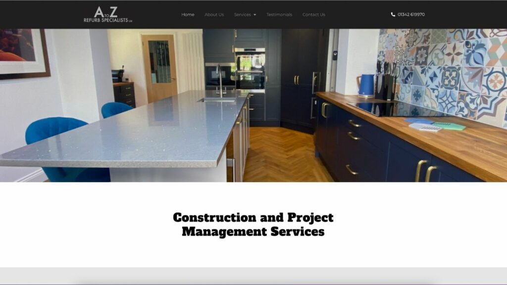 AtoZ Refurb Specialists Website - Home