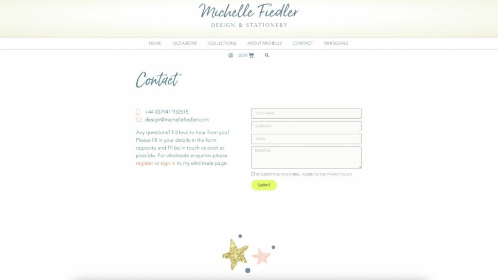 Michelle Fiedler Website - Contact