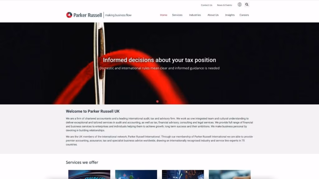 Parker Russell Website - Home
