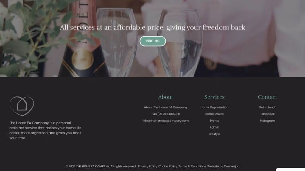 The Home PA Company website 03