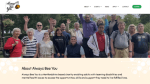 Always Bee You Website Portfolio Image - Created by Web Developer in Ware
