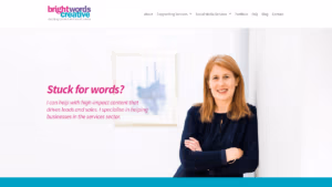 Bright Words Website Hero image. Created by a Ware website developer
