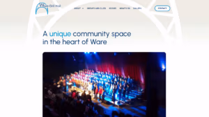 Ware Drill Hall Website Hero. Created by Crackerjac, expert website developer in Ware